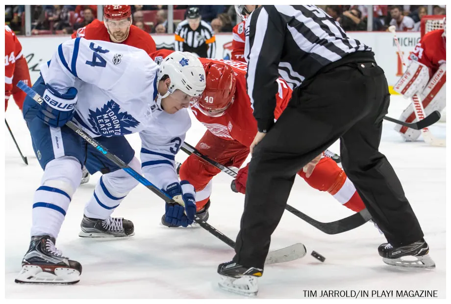 Red wings vs maple leafs game pix jan 25 in play! magazine