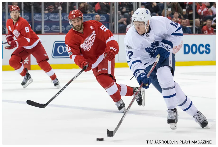Red wings vs maple leafs game pix jan 25 in play! magazine