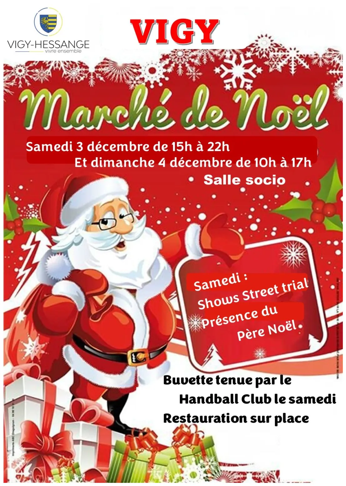 Marché de noël mairie de vigy-hessange