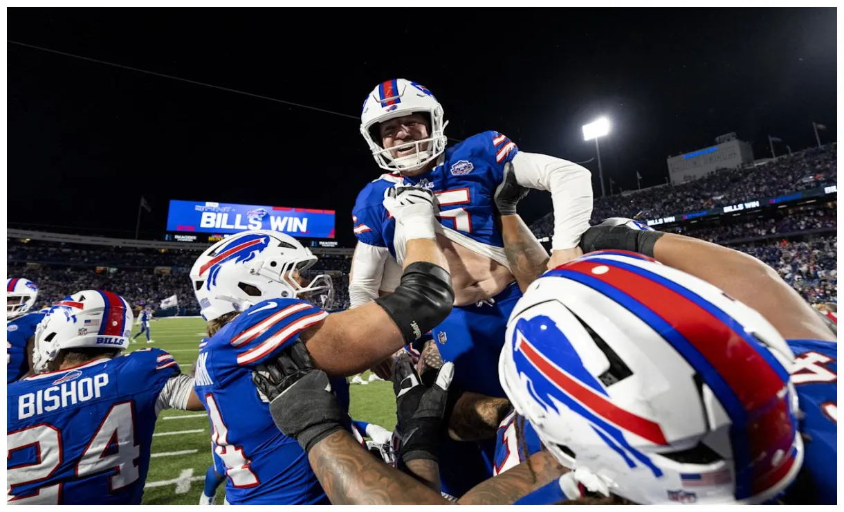 Buffalo bills kicker , 41, on ‘cloud nine’ after game