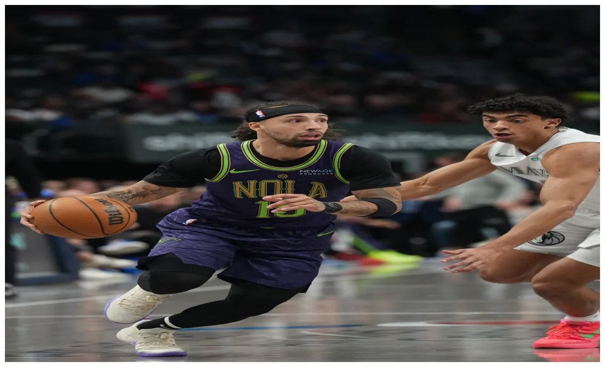 S pelicans vs. mavericks game action 2/21/25 new orleans pelicans