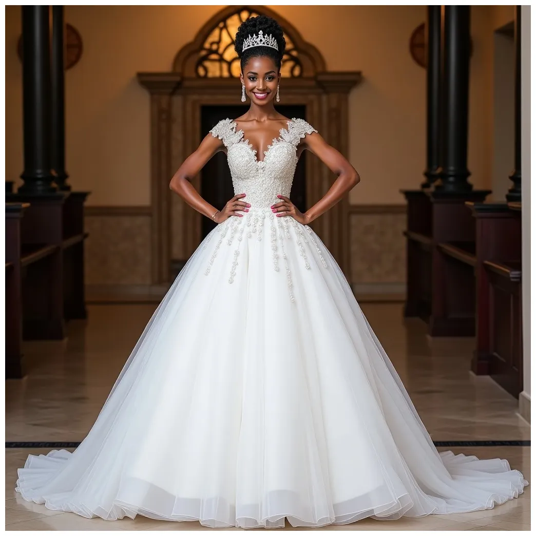 Miss Haiti en robe traditionnelle à la Miss World | Stable Diffusion Online