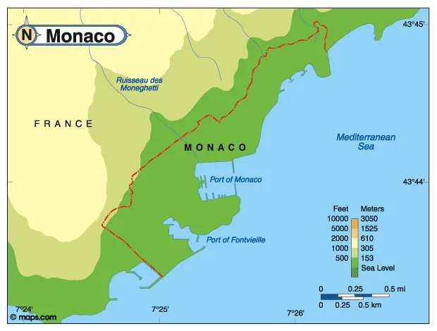 Harta monaco consulta harta fizica a pe infoturism.ro
