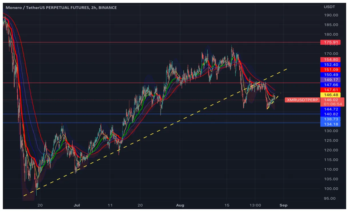 Monero xmr candlestick graph prediction week 1 january 2026