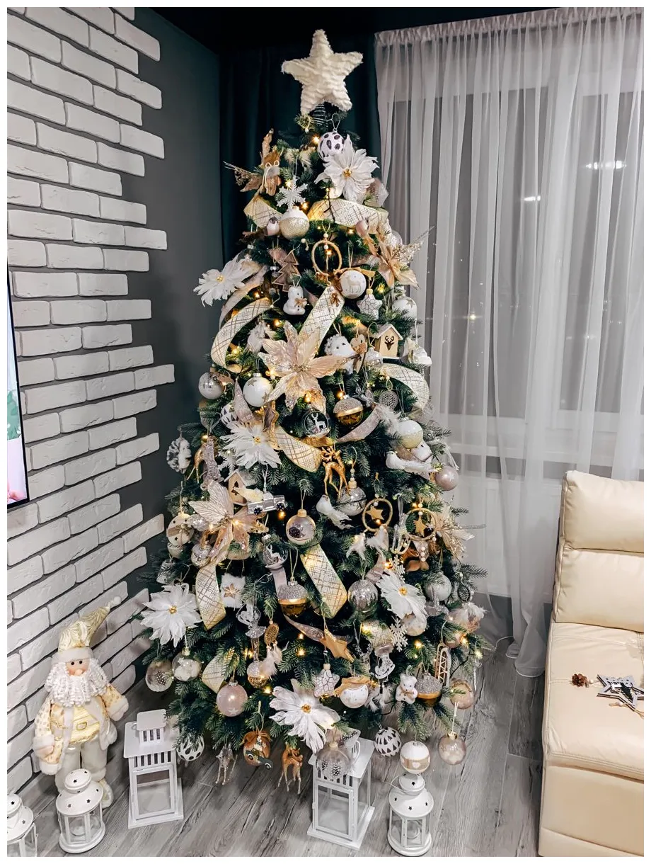 Елка на Новый год. Белая елка. design di natale, natale, alberi di natale