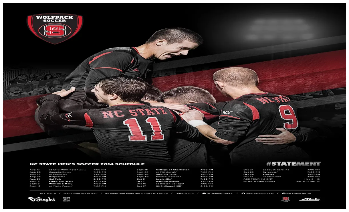 2014 NC State Men's Soccer Poster on Behance