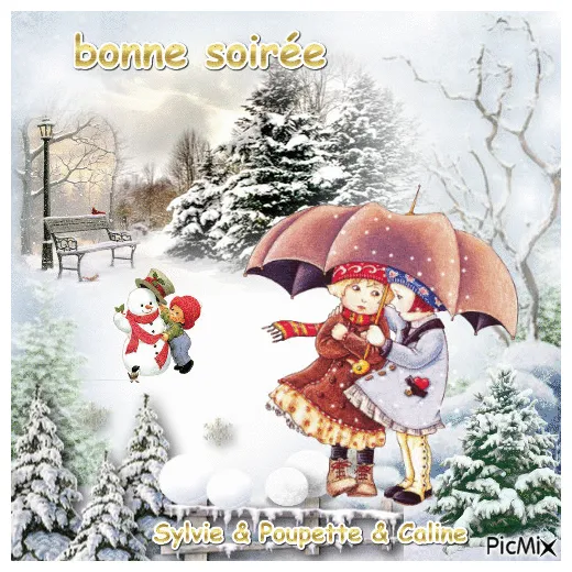 Bonne soirée sous la 無料のアニメーション gif picmix