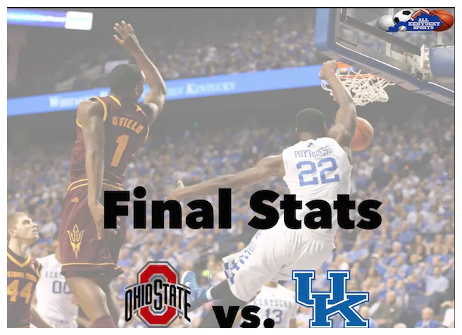 Ohio state vs. kentucky final stats all kentucky sports