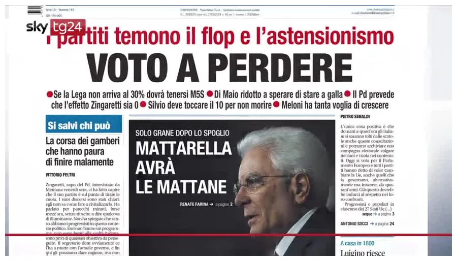 Le notizie sui giornali di oggi: rassegna stampa | Video Sky