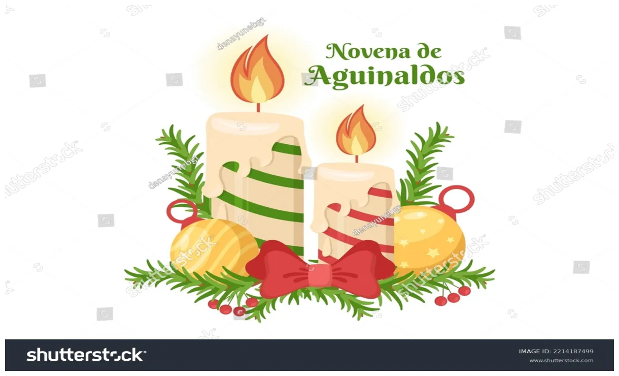 Novena de aguinaldos holiday tradition colombia stock vector royalty