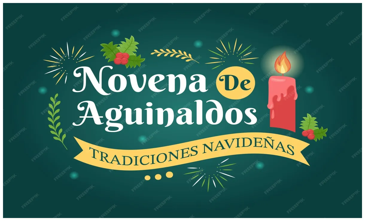 Premium vector novena de aguinaldos holiday tradition in colombia for