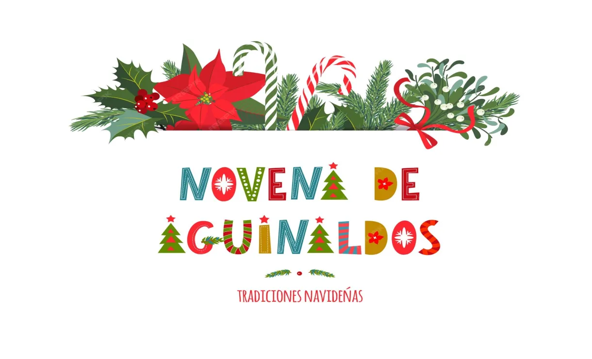 Premium vector novena de aguinaldos ninth of bonuses spanish text