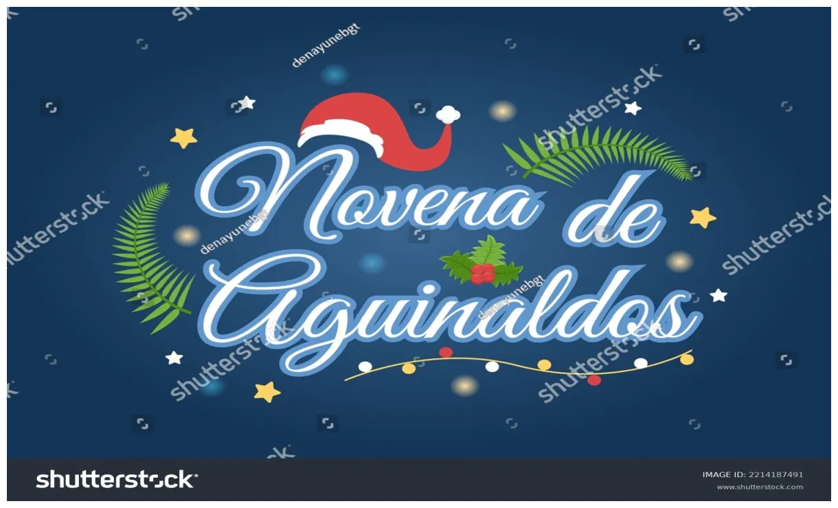Novena de aguinaldos holiday tradition colombia stock vector royalty