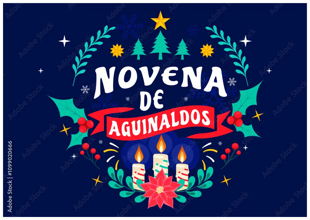 Novena de aguinaldos vector illustration featuring a holiday tradition