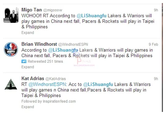 Nba game pacers vs. rockets in philippines according to espn source
