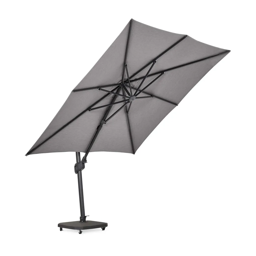 Rotatable large square garden parasol & base suns lifestyle
