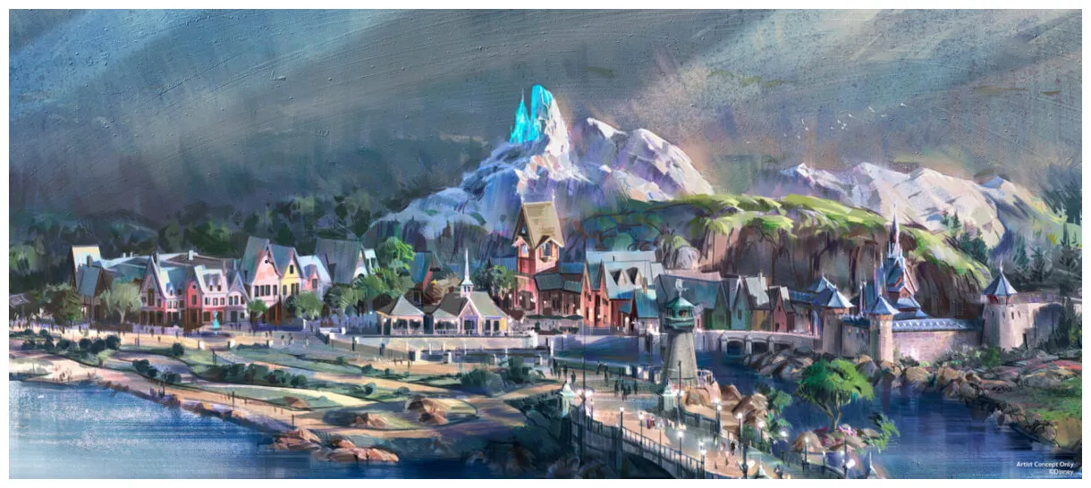 Disneyland paris shares new look and official name of 'frozen' land