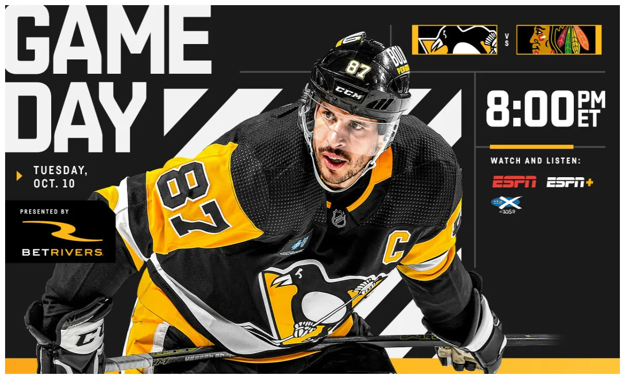 Game preview penguins vs. blackhawks 10.10.23 pittsburgh penguins