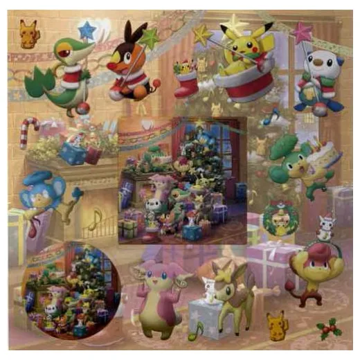 Pokemon center 2010 christmas tsutarja mijumaru pokabu tabunne pikachu