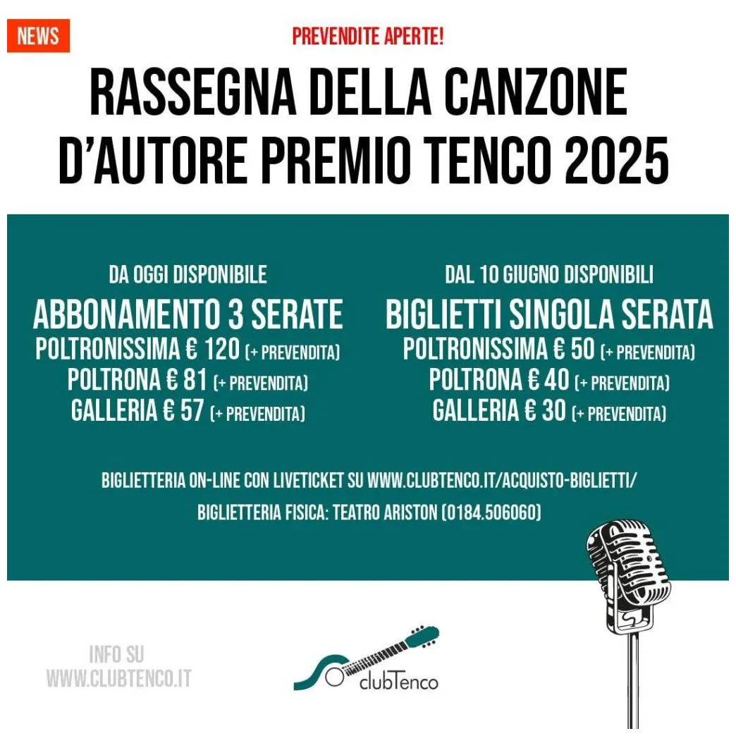 Prevendite aperte per le serate al teatro ariston