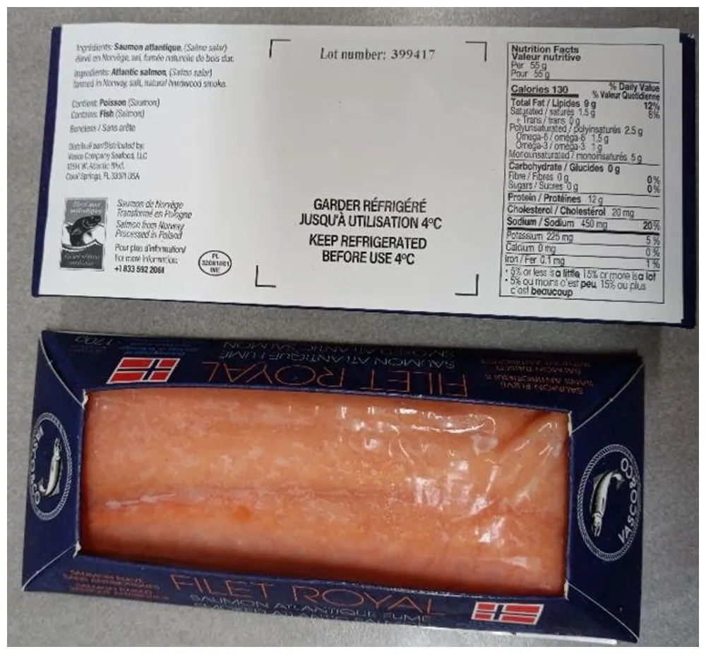 Rappel de saumon fumé au québec qui pourrait être contaminé par la