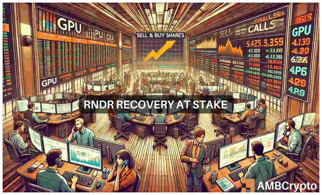 Render rndr candlestick graph prediction week 2 january 2026