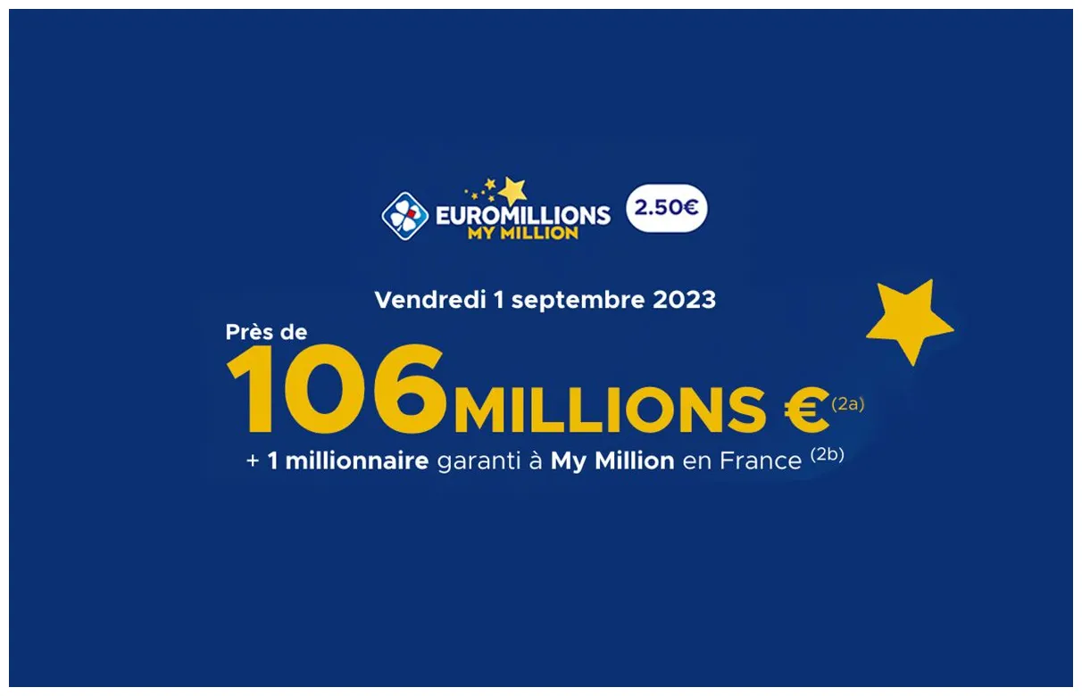 Euromillions fdj un jackpot de 106 millions d'euros à gagner ce vendredi