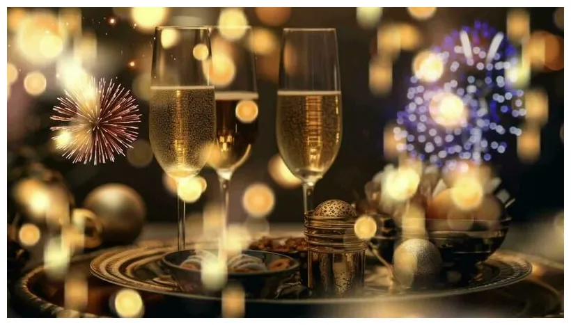 Ai generated new year's eve celebration animation with sparkling