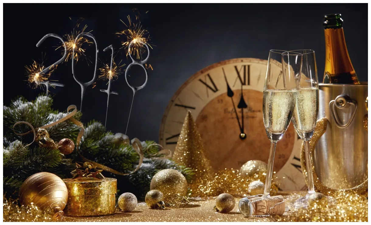 2018, fond d'écran nouvel an new year's eve