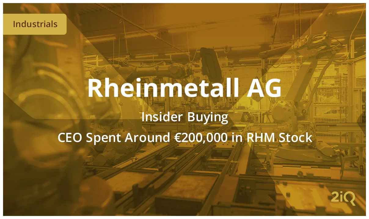 A top-level insider at rheinmetall ag just bought stock