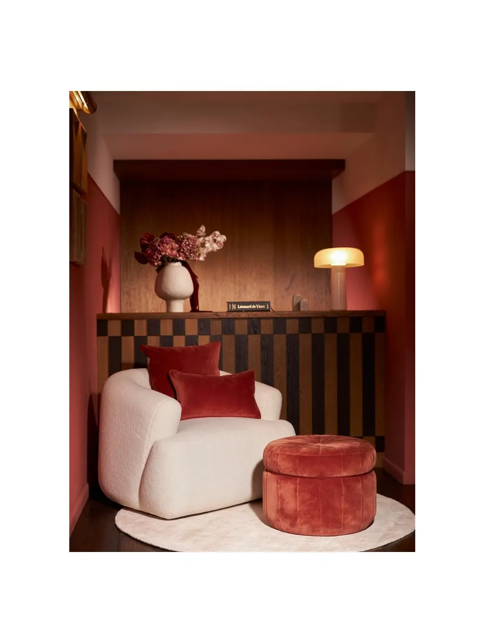 Fauteuil en tissu peluche sofia de westwing