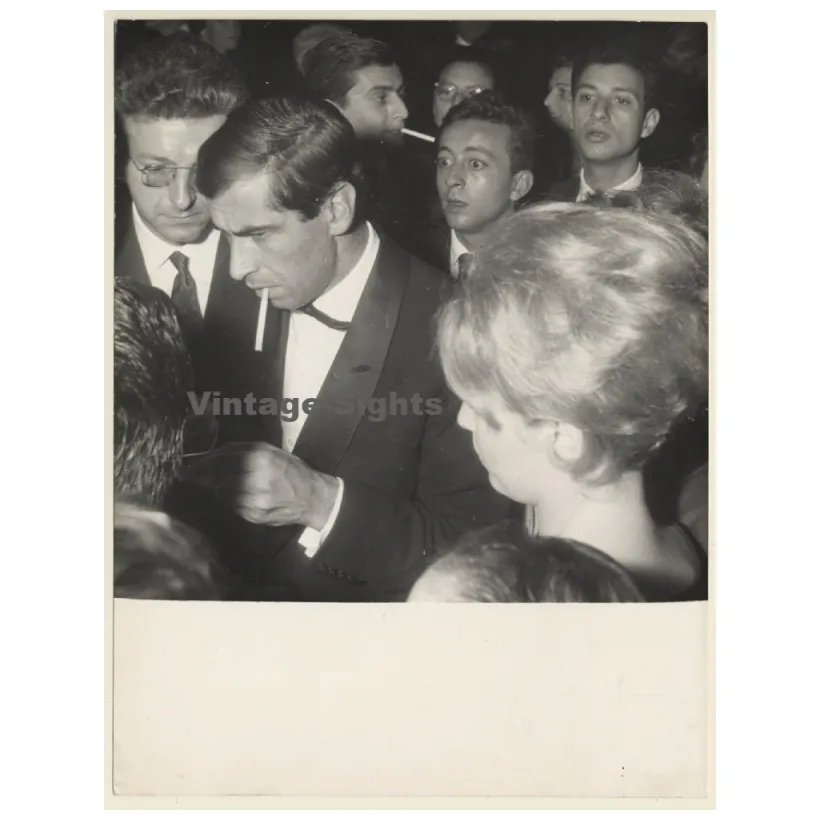 Smoking at gala vintage press 1960s