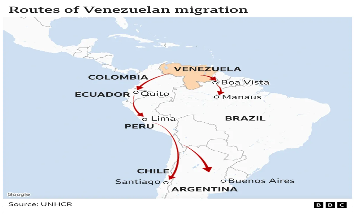 Venezuela crisis 7.1m leave country since 2015 bbc news