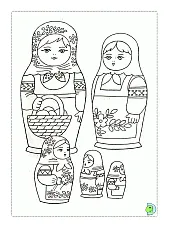 Matryoshka coloring pages, russian dolls coloring pages- dinokids