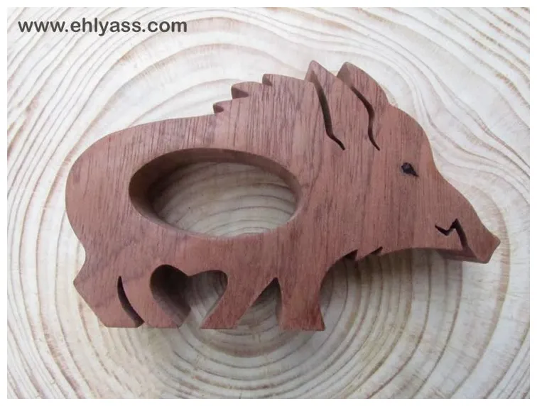 Rond de serviette en bois 2 epais fait-main par etsy france