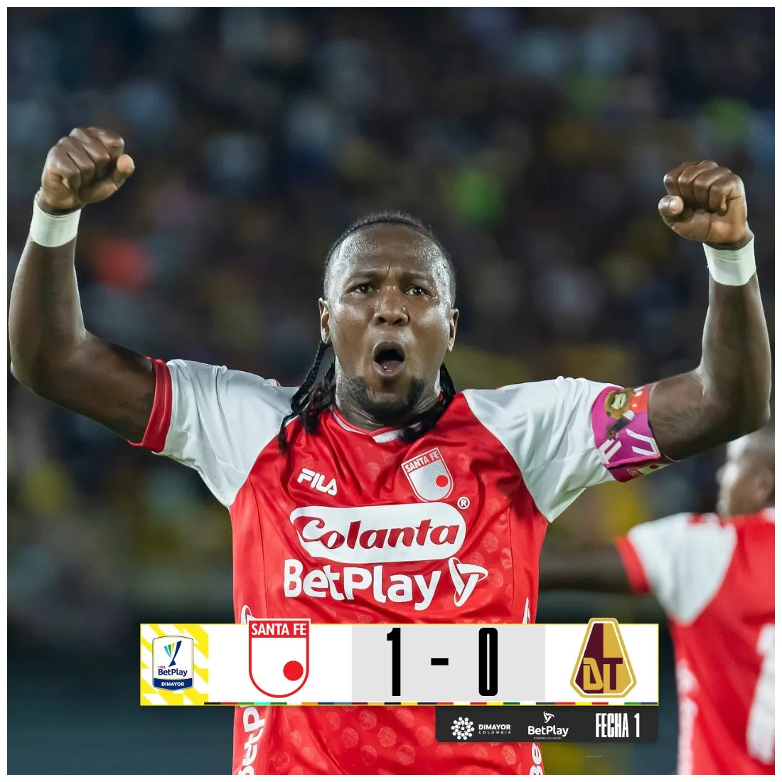 Síntesis santa fe 1 tolima 0, rodallega capsulas de carreño