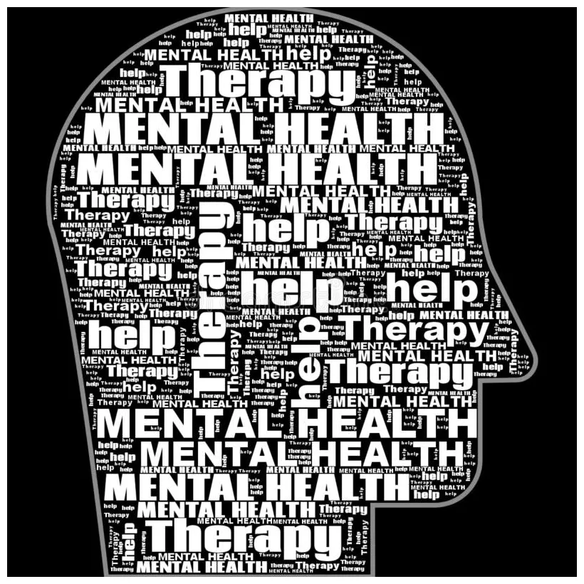 Mental Health Therapy Help Abstract Background Illustration Header
