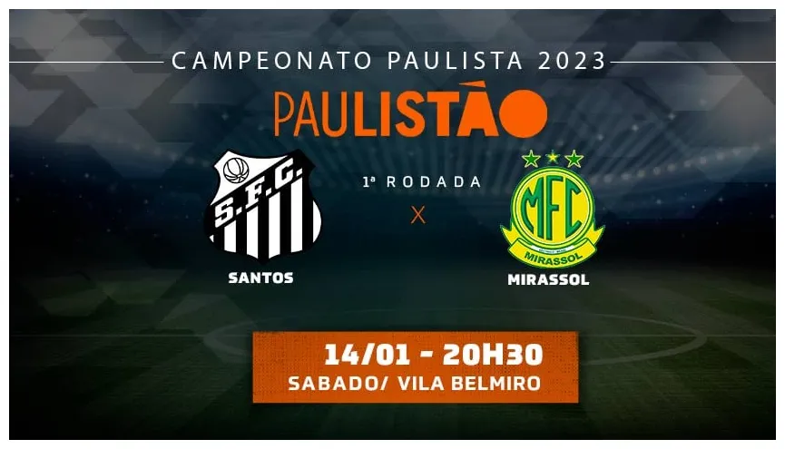 Santos x mirassol prováveis escalações, desfalques e onde assistir