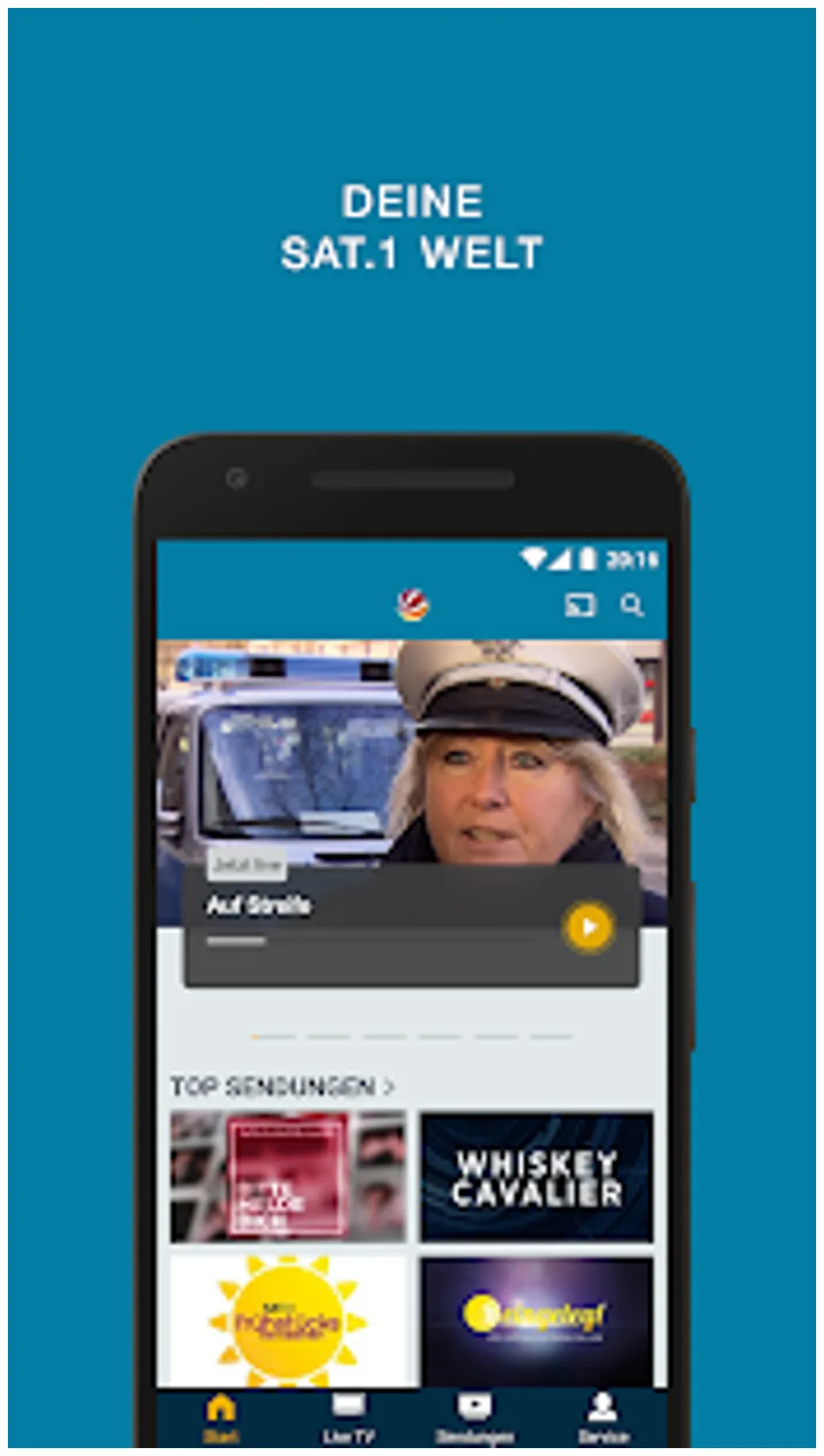 Sat.1 kostenloses live tv und mediathek apk für android download