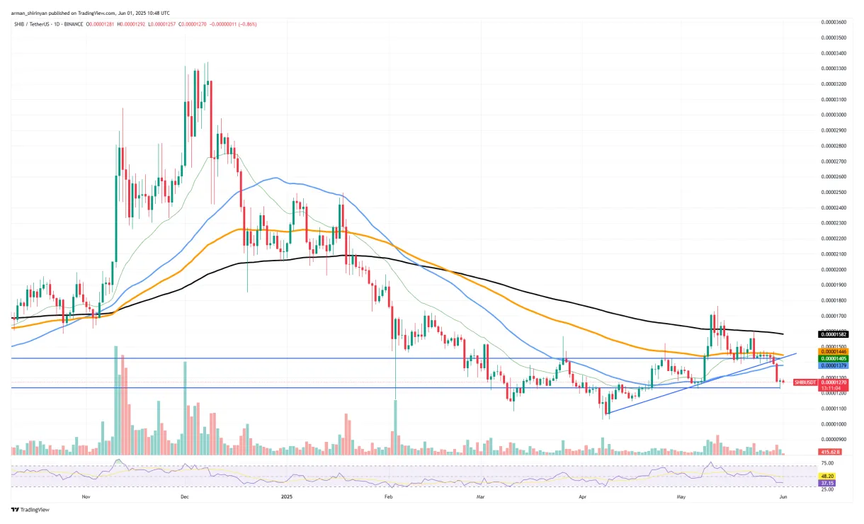 Shiba inu shib price fluctuation graph week 2 january 2026