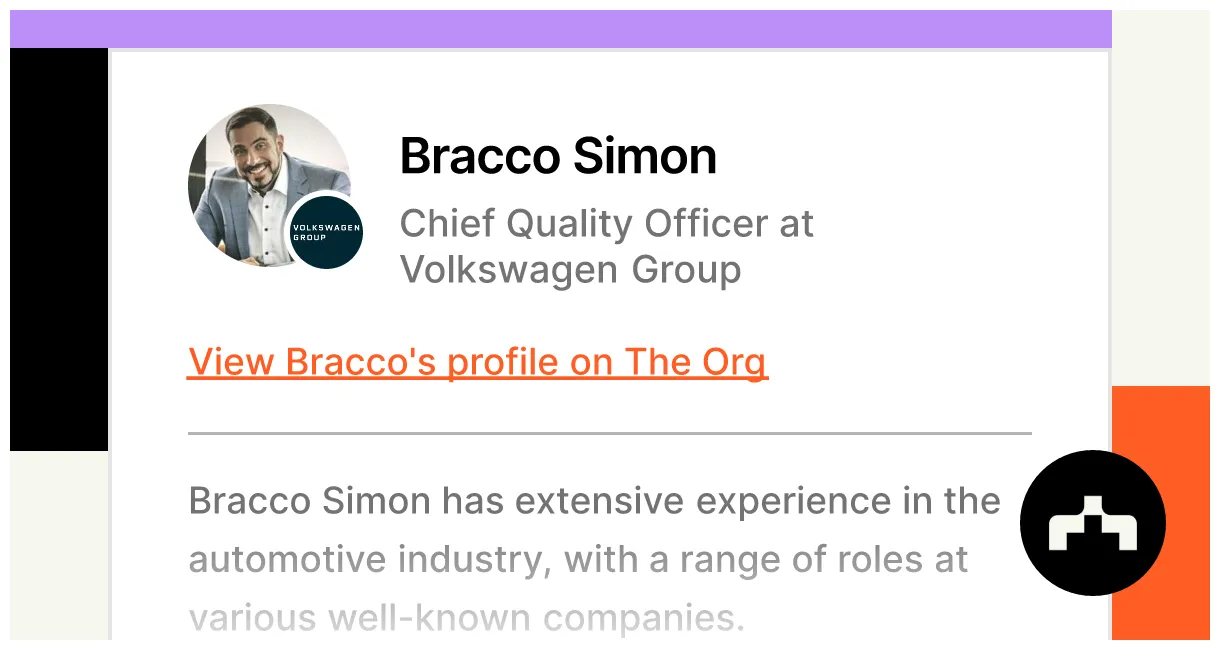 Bracco simon chief quality officer at volkswagen group the org
