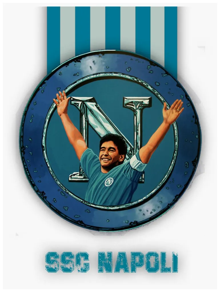 "Società Sportiva Calcio Napoli" Sticker for Sale by ADRIALEIJA | Redbubble