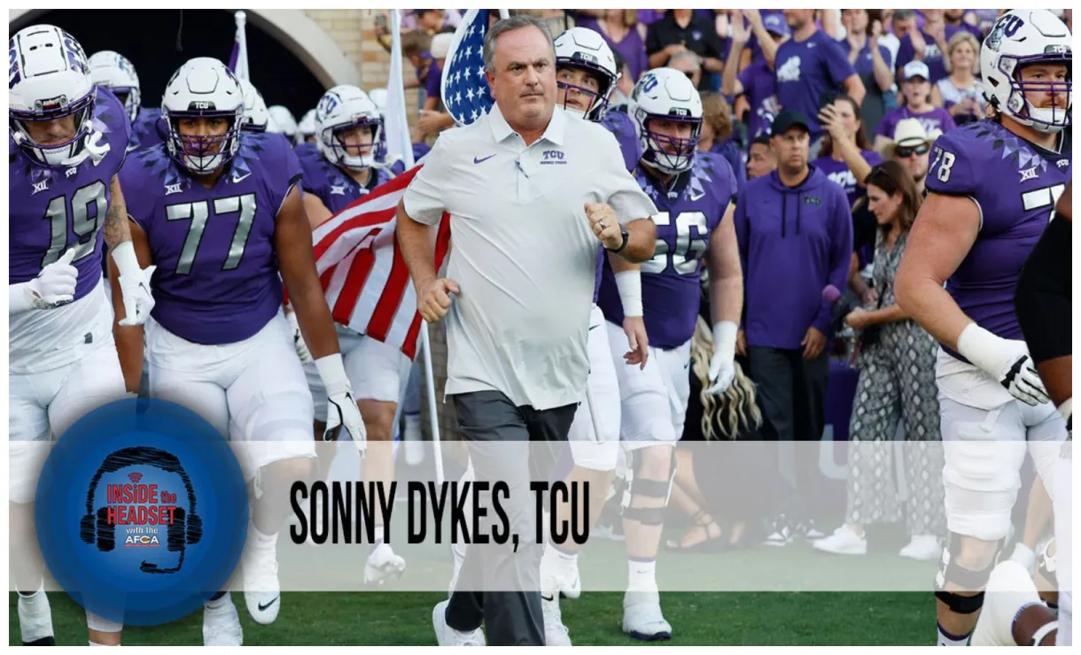 Inside the headset , head coach tcu afca