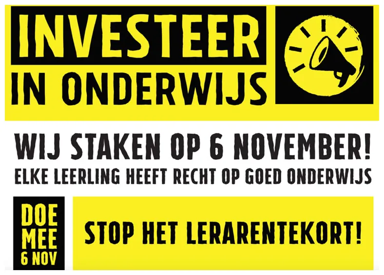 Landelijke staking basis- en voortgezet onderwijs stichting beroepseer