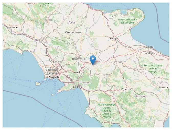 Terremoto in campania, scossa a frigento dati e mappe