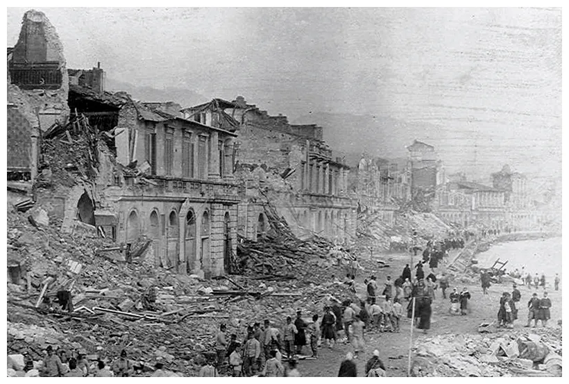 The earthquake and tsunami in Messina and Reggio Calabria