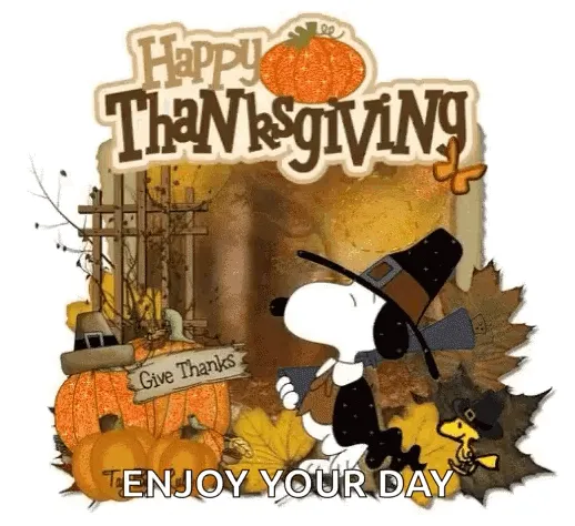 Happy Thanksgiving Snoopy GIFs | GIFDB.com