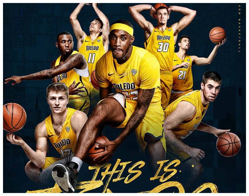 2016-17 toledo women's basketball poster on behance