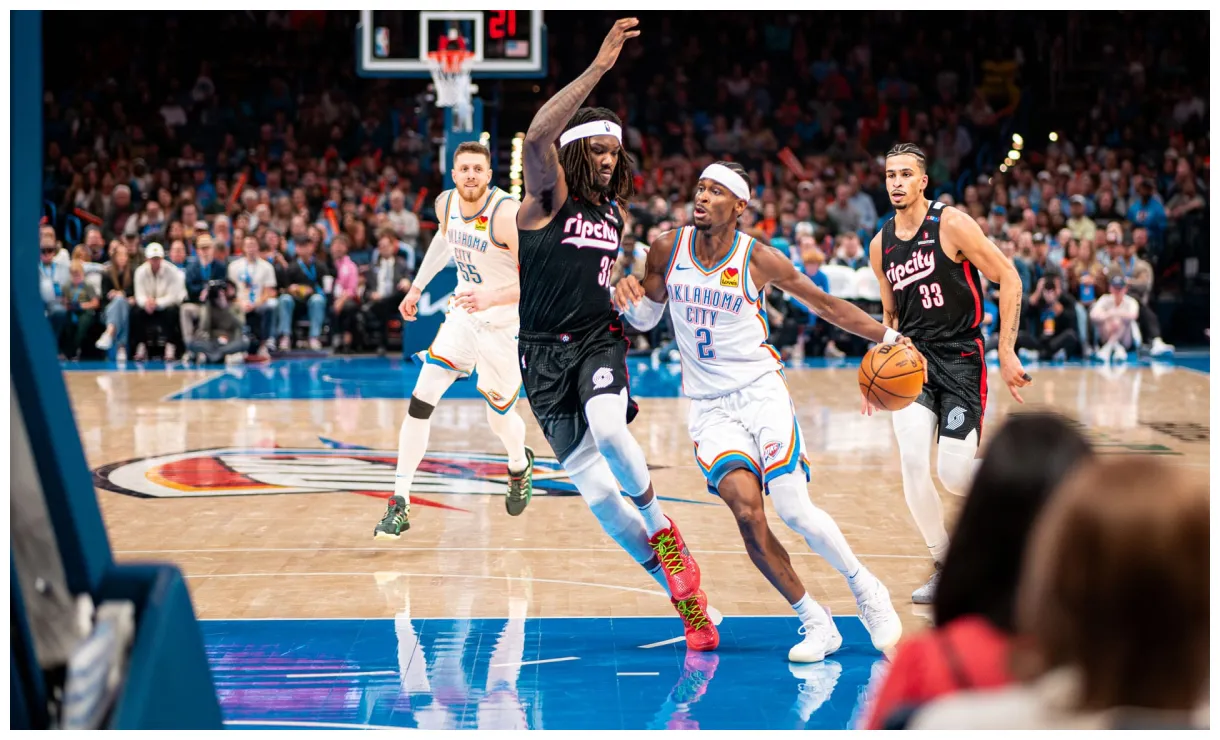 S thunder vs. trail blazers oklahoma city thunder