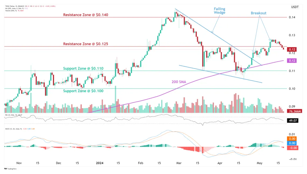 Tron trx technical analysis chart week 2 january 2026